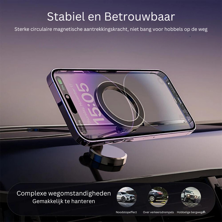 Magnetic Car Phone Holder – 360° Rotatable, Foldable