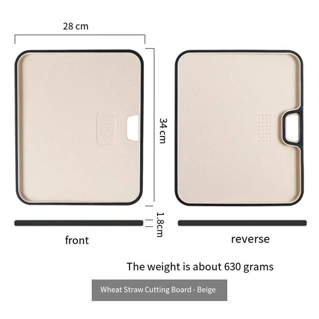 Wheat Straw Cutting Board Chopping Board Hanging Hole Spillover Board | Stornfield