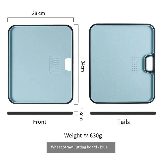 Wheat Straw Cutting Board Chopping Board Hanging Hole Spillover Board | Stornfield