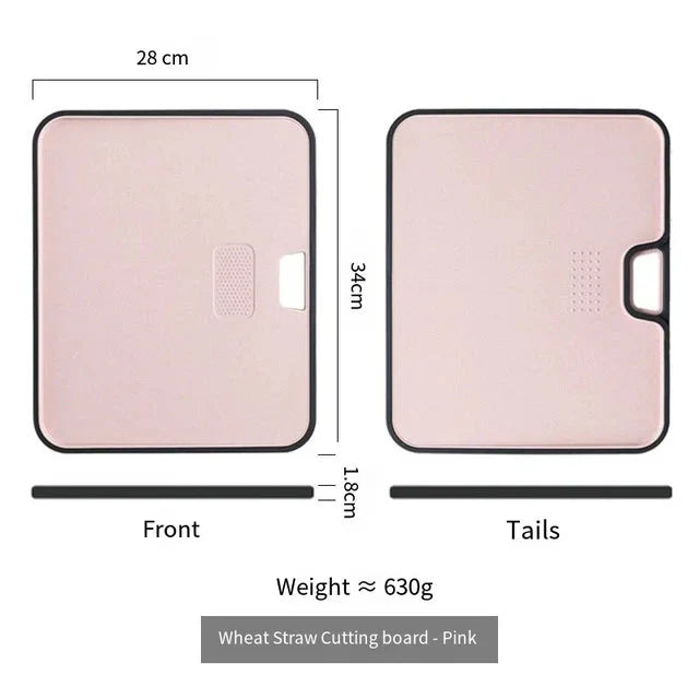 Wheat Straw Cutting Board Chopping Board Hanging Hole Spillover Board | Stornfield