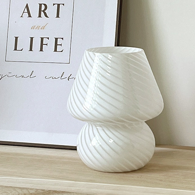 Stornfield | Mushroom-shaped Glass LED Desk Lamp