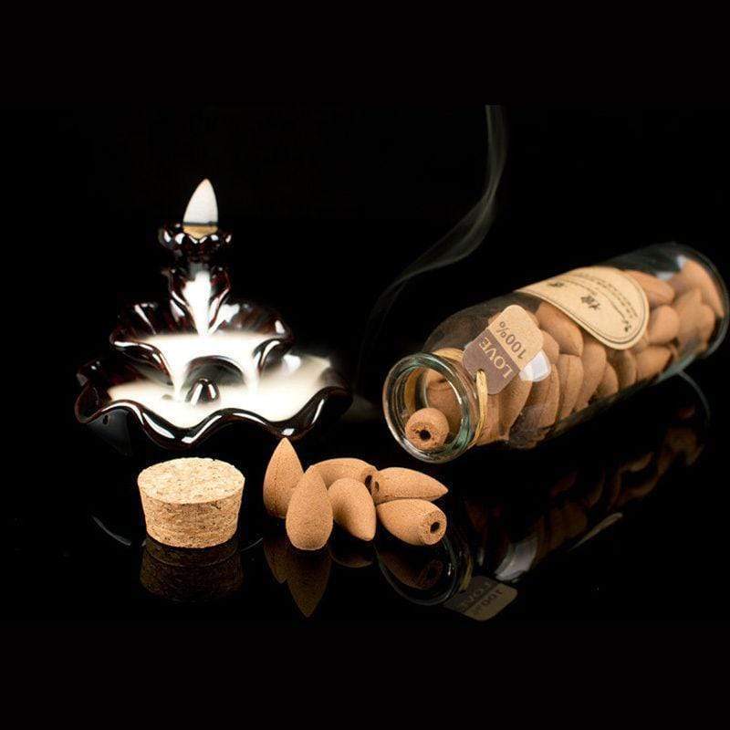 Stornfield | Men's Smoking Backflow Incense Cones Glass Bottle 60 Pieces