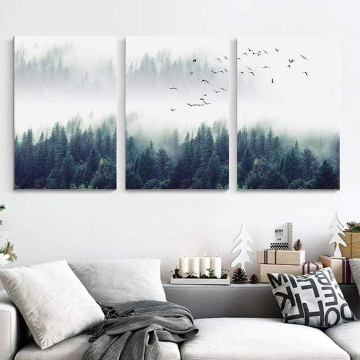 Stornfield | 3-Piece Nordic Forest Landscape Wall Art