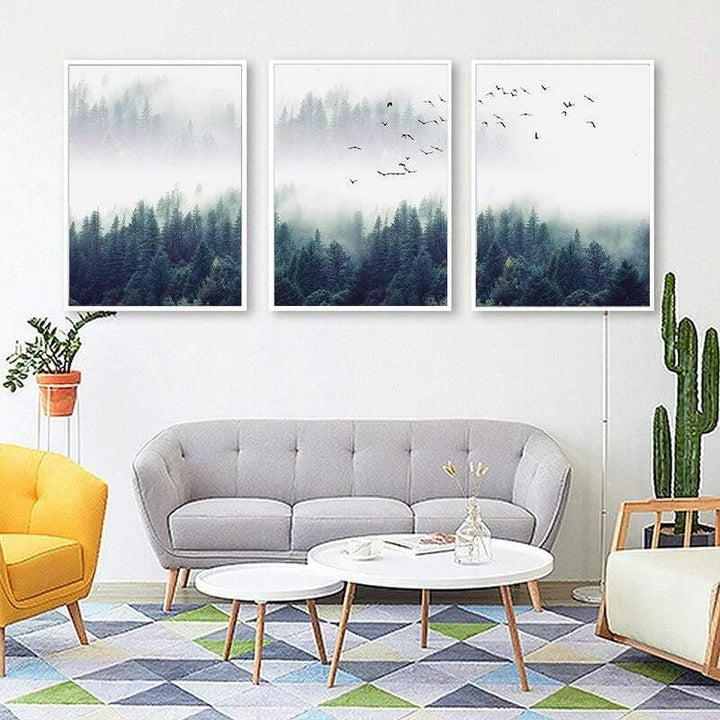 Stornfield | 3-Piece Nordic Forest Landscape Wall Art