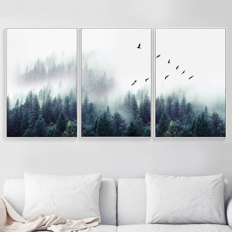 Stornfield | 3-Piece Nordic Forest Landscape Wall Art