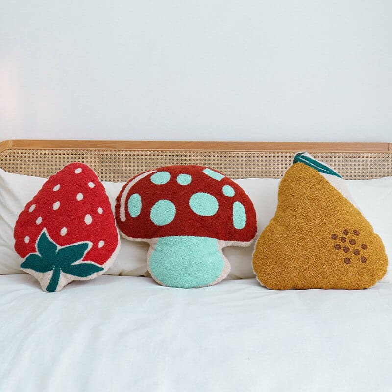 Stornfield | Mushroom, Pear, and Strawberry Cushion