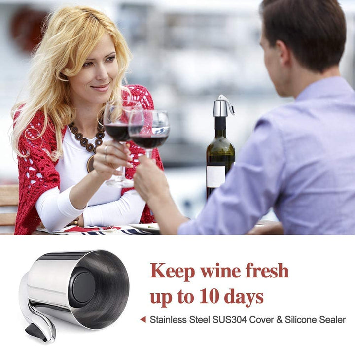 Wine Bottle Stopper Stainless Steel Wine Bottle Plug with Silicone | Stornfield