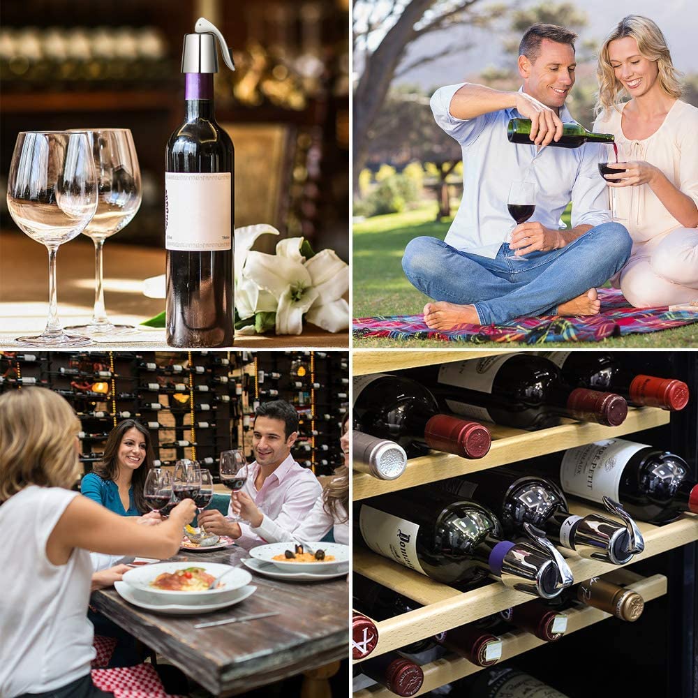 Wine Bottle Stopper Stainless Steel Wine Bottle Plug with Silicone | Stornfield