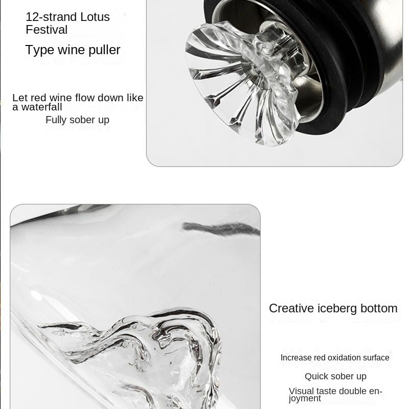 Wine Decanter Transparent Fast Design Crystal Glass Wine Flask | Stornfield