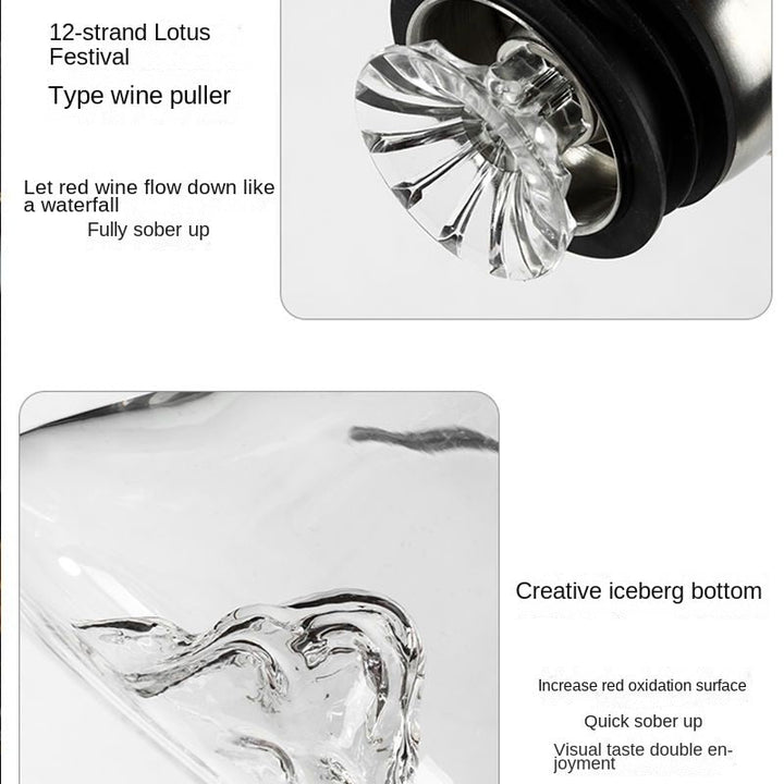 Wine Decanter Transparent Fast Design Crystal Glass Wine Flask | Stornfield