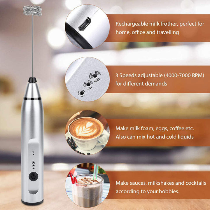 Wireless Milk Frothers Electric Handheld Blender With USB | Stornfield