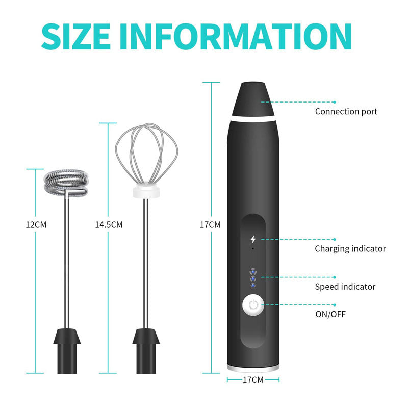 Wireless Milk Frothers Electric Handheld Blender With USB | Stornfield