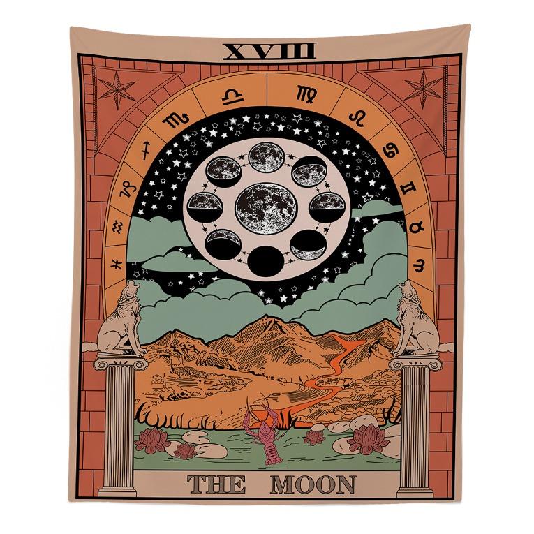 Stornfield | "The Moon" Colorful Tarot Tapestry