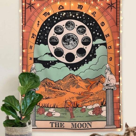 Stornfield | "The Moon" Colorful Tarot Tapestry