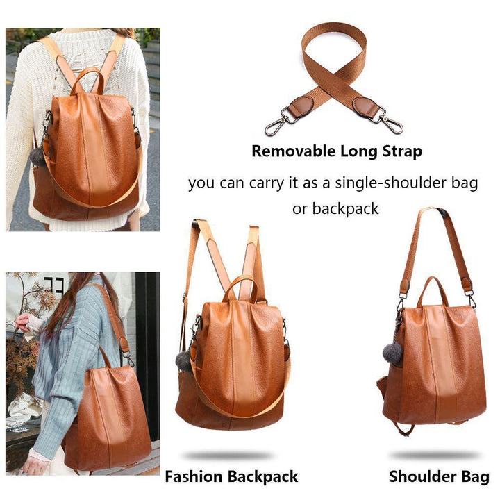 Stornfield | Women's Anti-theft Leather Backpack