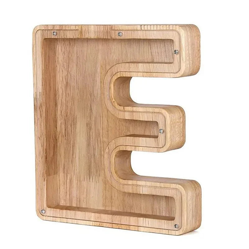 Stornfield | Lettres de l'alphabet en bois 'Initial' Tirelire