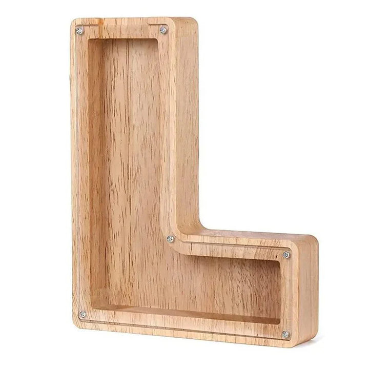 Stornfield | Lettres de l'alphabet en bois 'Initial' Tirelire