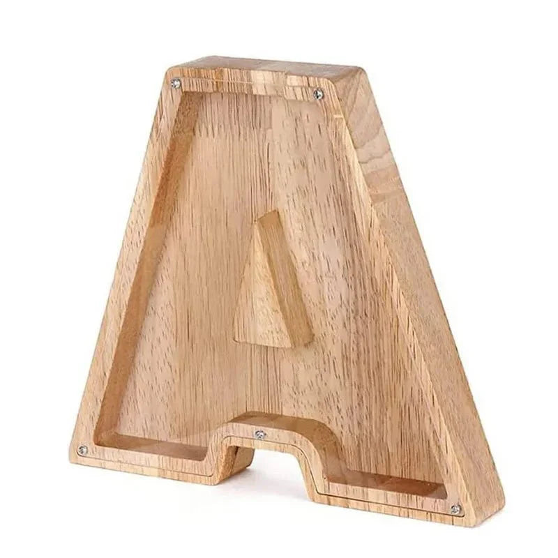 Stornfield | Lettres de l'alphabet en bois 'Initial' Tirelire