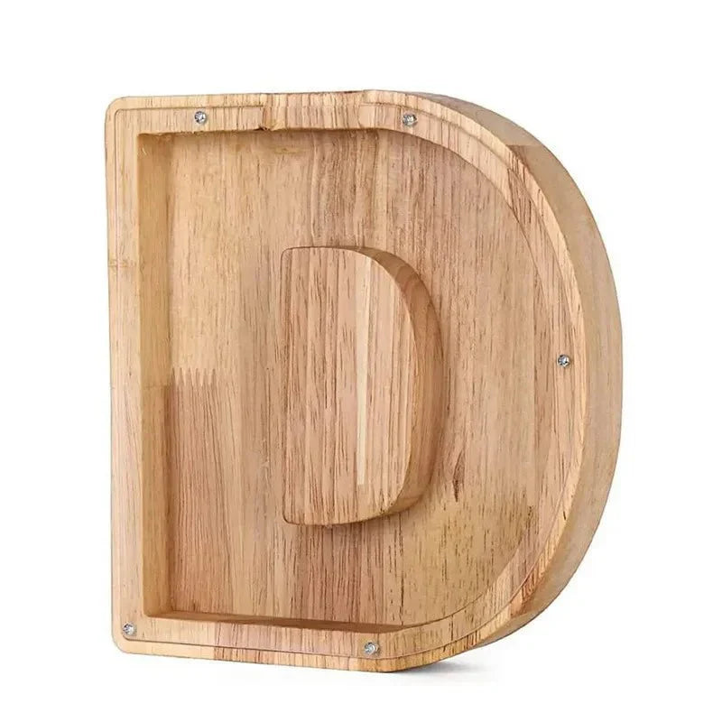Stornfield | Lettres de l'alphabet en bois 'Initial' Tirelire