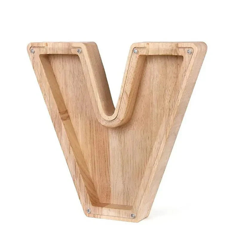 Stornfield | Lettres de l'alphabet en bois 'Initial' Tirelire