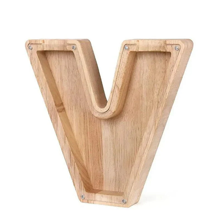 Stornfield | Lettres de l'alphabet en bois 'Initial' Tirelire