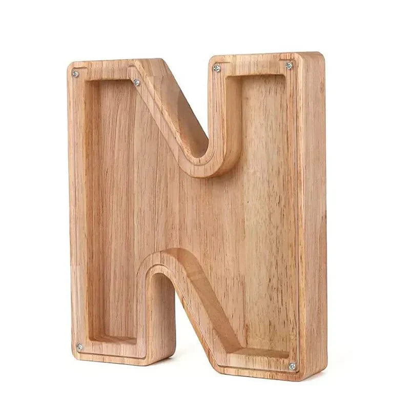 Stornfield | Lettres de l'alphabet en bois 'Initial' Tirelire