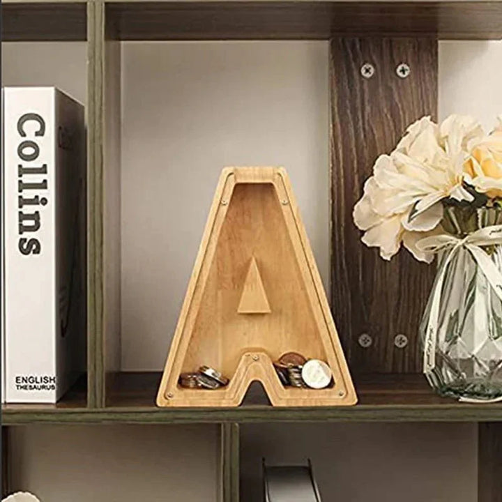 Stornfield | Lettres de l'alphabet en bois 'Initial' Tirelire