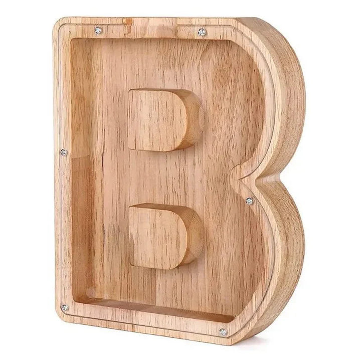 Stornfield | Lettres de l'alphabet en bois 'Initial' Tirelire