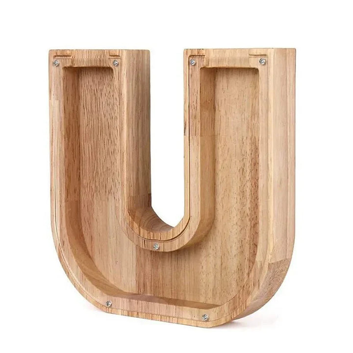 Stornfield | Lettres de l'alphabet en bois 'Initial' Tirelire