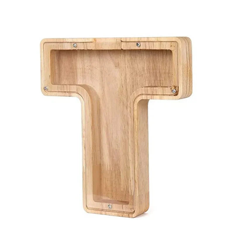Stornfield | Lettres de l'alphabet en bois 'Initial' Tirelire