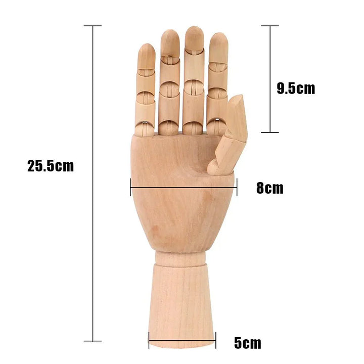 Wooden Movable Hand Model 25cm Modern Art Reference | Stornfield