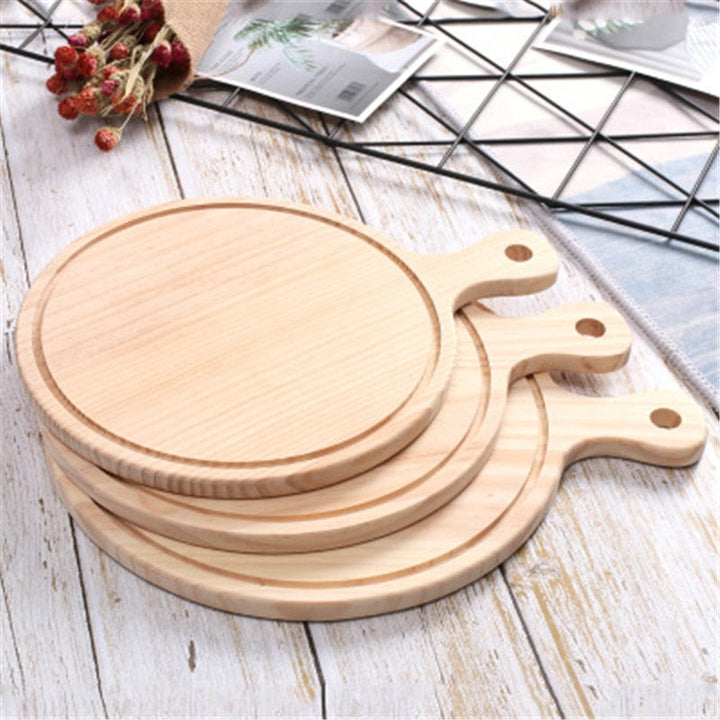 Wooden Pizza board Round with Hand Pizza Baking Tray Pizza Board | Stornfield