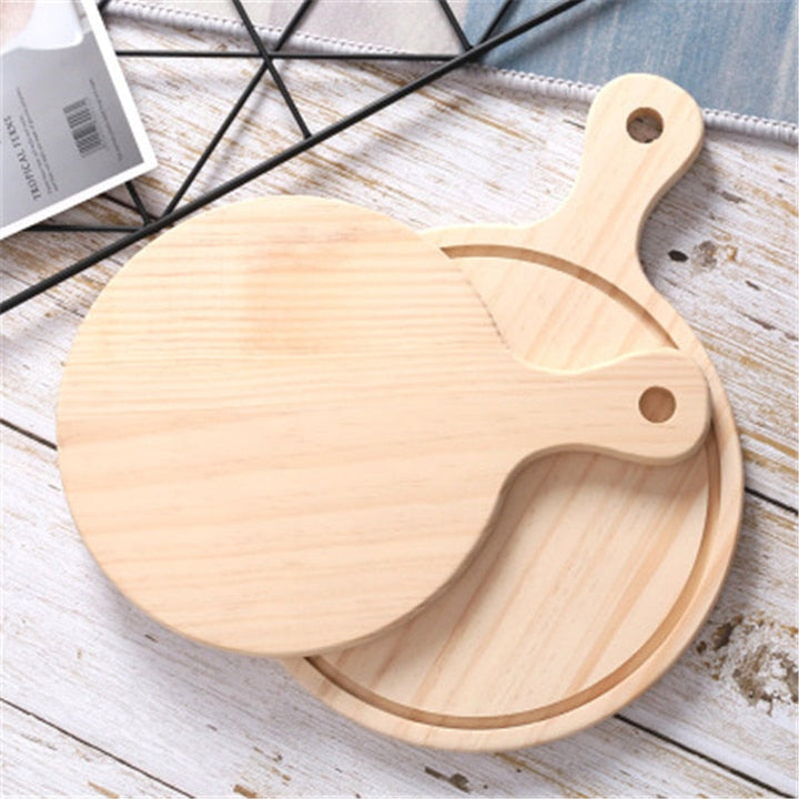 Wooden Pizza board Round with Hand Pizza Baking Tray Pizza Board | Stornfield