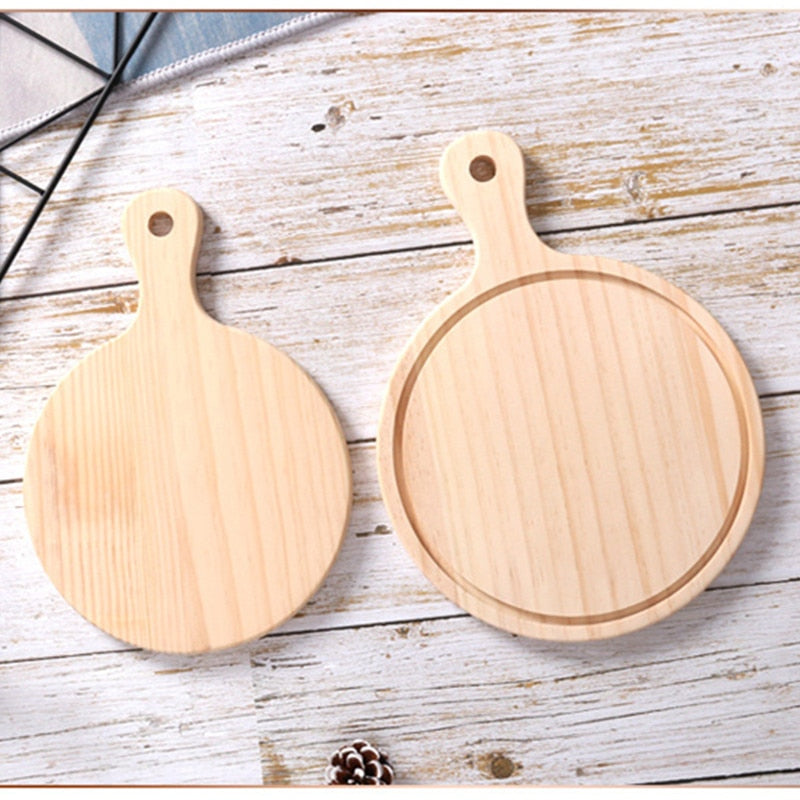 Wooden Pizza board Round with Hand Pizza Baking Tray Pizza Board | Stornfield