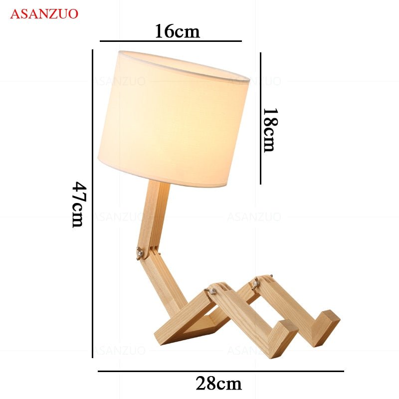Stornfield | Wooden Boy LED Desk Lamp Desk Accessory
