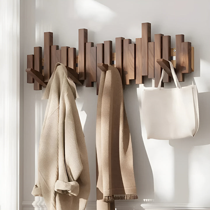 Stylish wooden wardrobe – FlexiStornfielde magnetic hooks for more organization | Ideal for bedroom | Stornfield