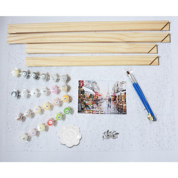 White & Red Lotus Flowers - Van-Go Paint-By-Number Kit | Stornfield