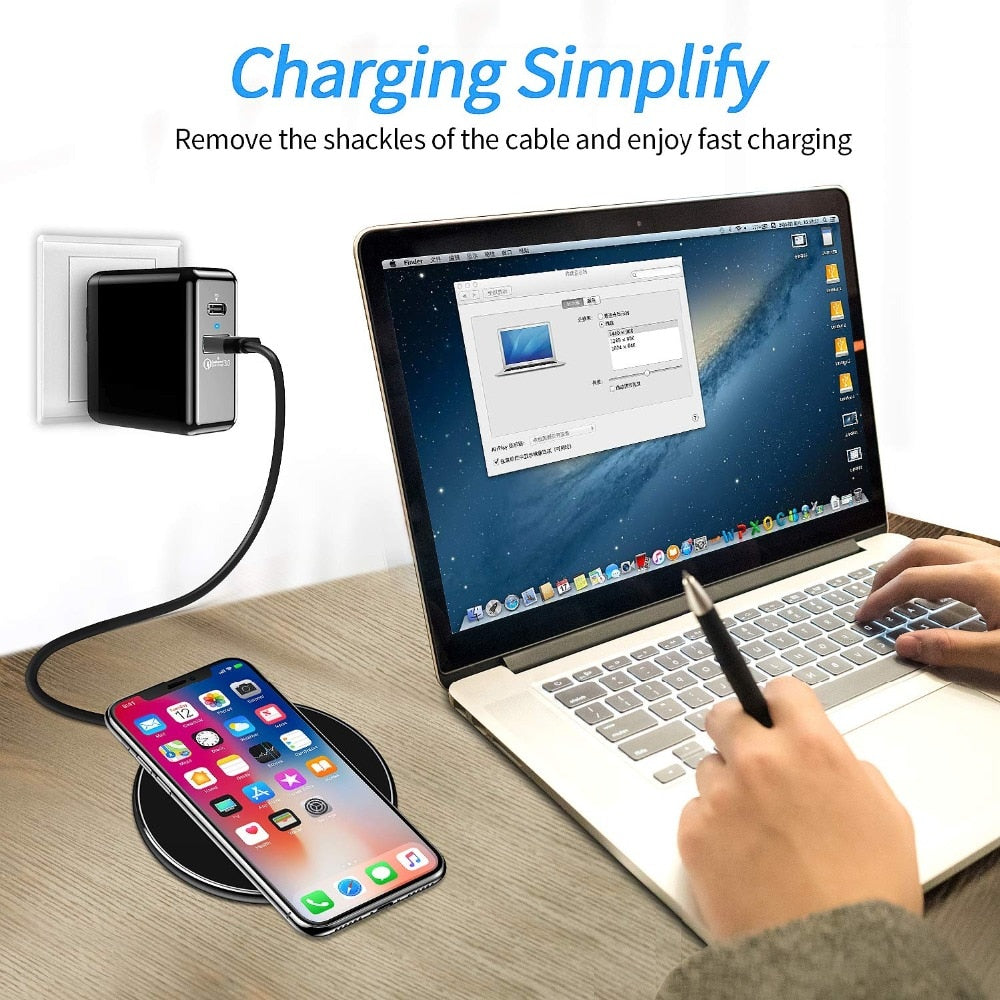 Stornfield | 30W Fast Wireless Charging Pad | Premium USB C Charging Cable MagSafe Charger for Apple iPhone, Samsung & Android - Fast Wireless Charging Pad