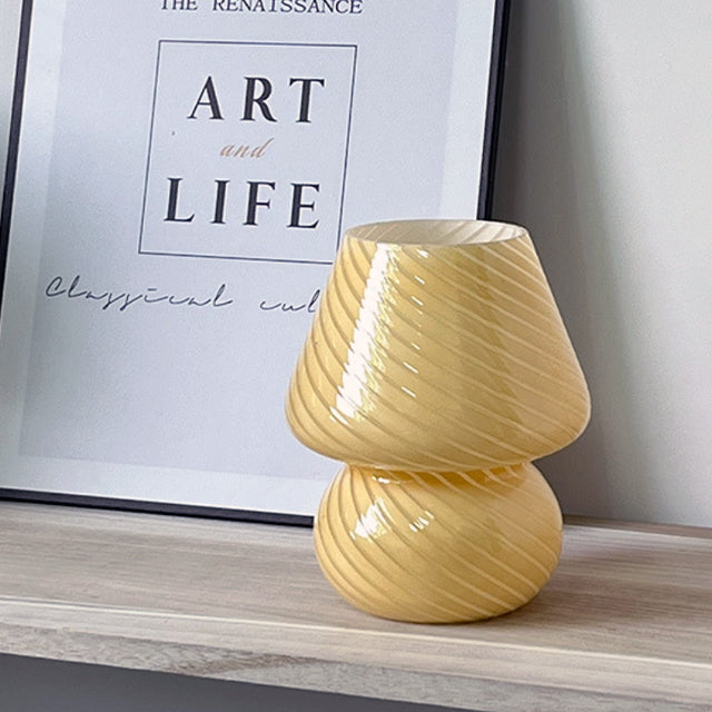 Stornfield | Mushroom-shaped Glass LED Desk Lamp