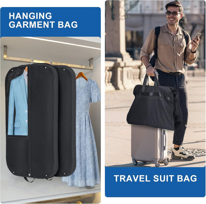 Waterproof Oxford Garment Bag – Suit Cover with Gusset & Pockets (2-Pack) | Stornfield