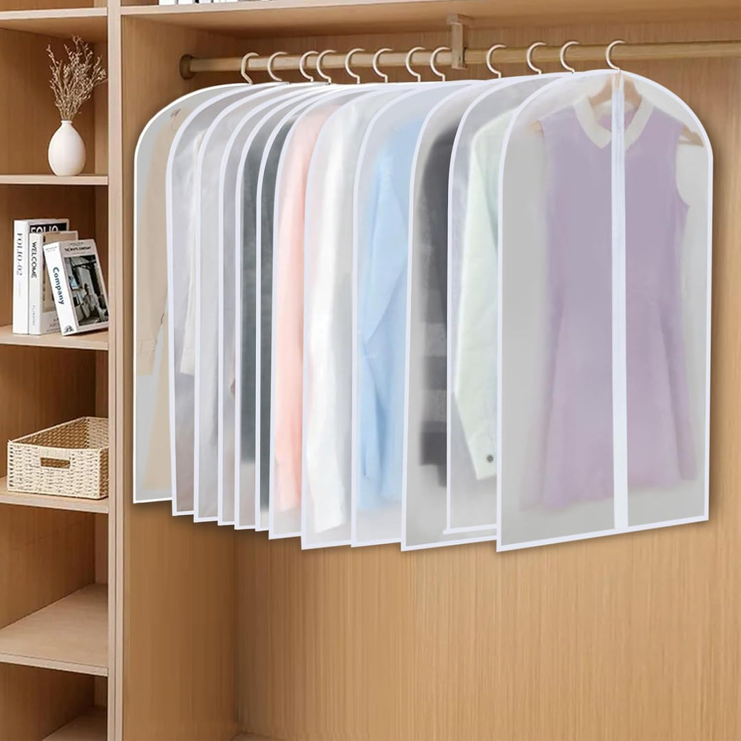PEVA Garment Cover Set – 24-Pack Hanging Garment Covers in 3 Sizes | Stornfield