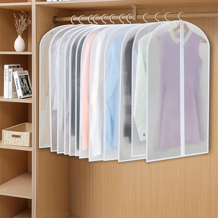 PEVA Garment Cover Set – 24-Pack Hanging Garment Covers in 3 Sizes | Stornfield
