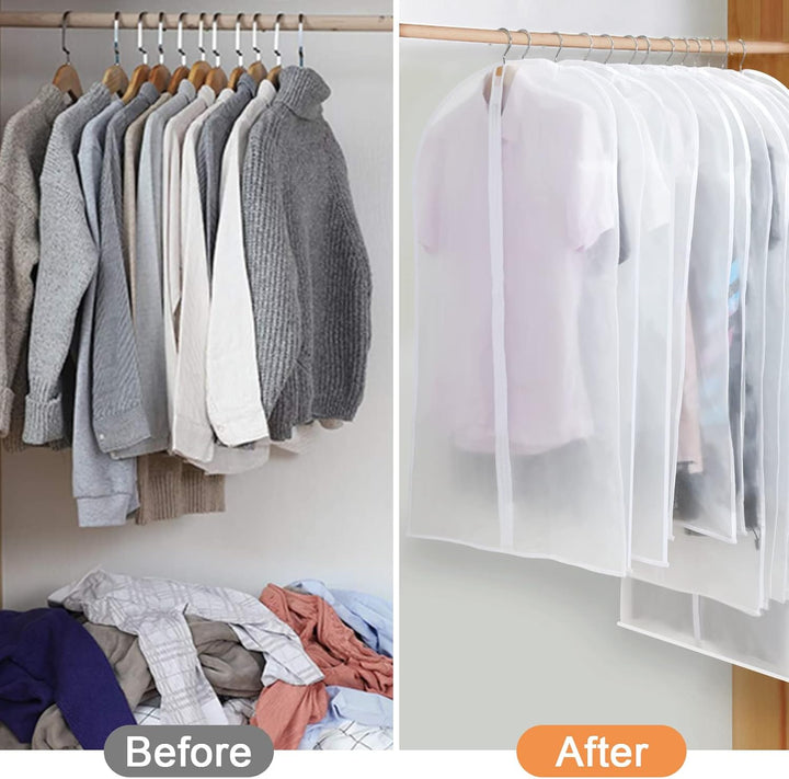 PEVA Garment Cover Set – 24-Pack Hanging Garment Covers in 3 Sizes | Stornfield