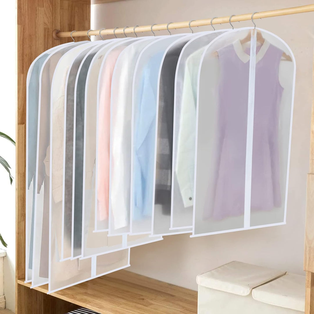PEVA Garment Cover Set – 24-Pack Hanging Garment Covers in 3 Sizes | Stornfield