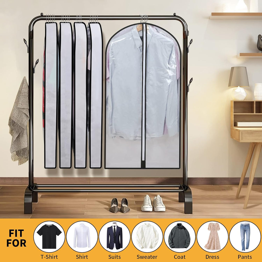 PEVA Garment Cover Set – 24-Pack Hanging Garment Covers in 3 Sizes | Stornfield
