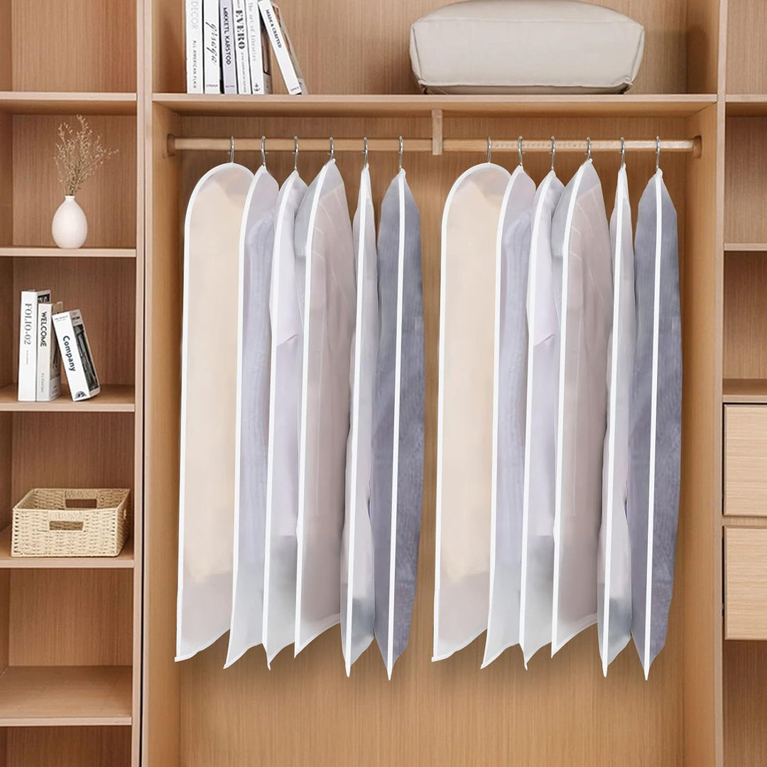 PEVA Garment Cover Set – 24-Pack Hanging Garment Covers in 3 Sizes | Stornfield