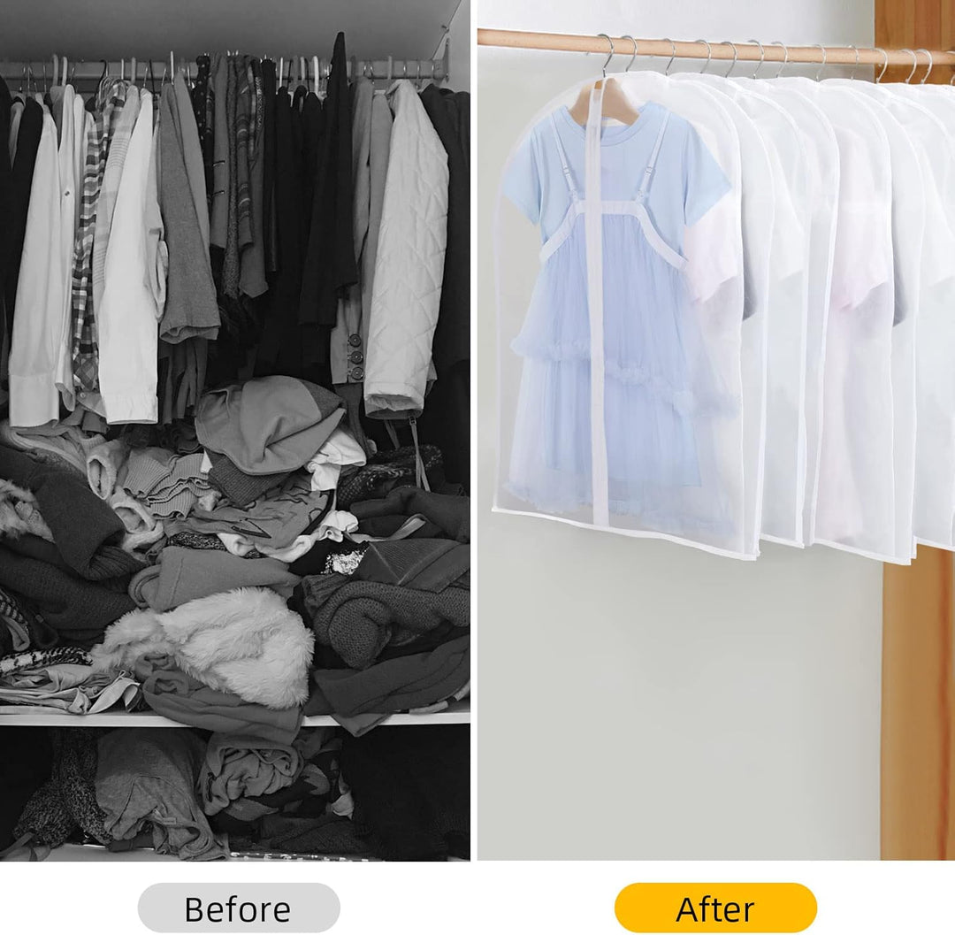PEVA Garment Cover Set – 24-Pack Hanging Garment Covers in 3 Sizes | Stornfield