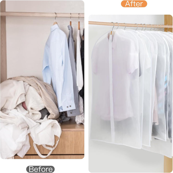 PEVA Garment Cover Set – 24-Pack Hanging Garment Covers in 3 Sizes | Stornfield