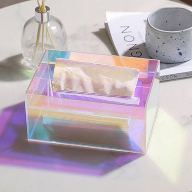Stornfield | Iridescent Acrylic Tissue Box